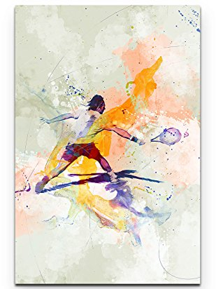 Paul Sinus Art Tennis V 90x60cm auf Leinwand gespannt fertig zum aufhängen