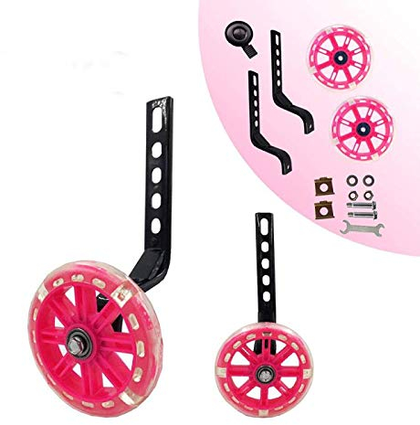 HUWAY Stützräder mit Stummschaltung, für Fahrräder mit 30,5 cm, 35,6 cm, 40,6 cm, 45,7 cm, 50,8 cm, 1 Paar (Pink)