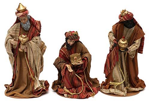 Holyart DREI Heilige Könige orientalischen Stil 30cm Harz und Stoff