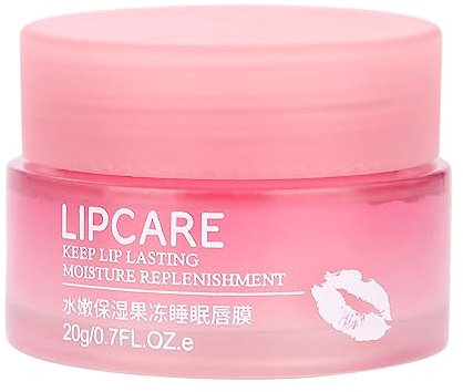 Hidratante de labios para el cuidado de los labios, Máscara de labios de fresa, Bálsamo de labios Máscara de labios hidratante durante la noche, Bálsamo de reparación de labios, Máscara de relleno de