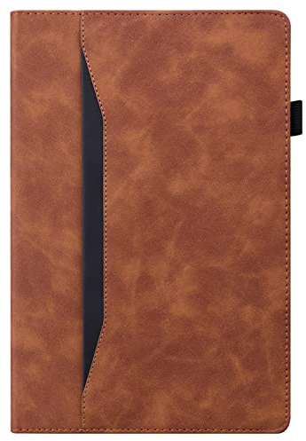 Kedic Funda para Huawei MediaPad M5 Lite 10, Estilo de Negocios Protectora Carcasa con Soporte Función Compatible con Tablet Huawei M5 Lite 10,1 Pulgadas 2018, Marrón