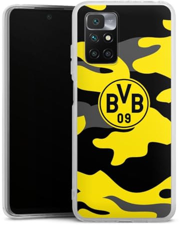 DeinDesign Silikon Hülle kompatibel mit Xiaomi Redmi 10 Case transparent Handyhülle BVB Borussia Dortmund Fanartikel