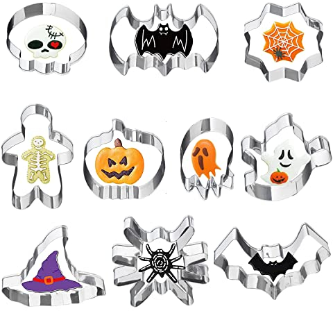 DERAYEE Halloween Ausstecher, 10 Stücke Ausstecher Halloween, Ausstechformen Sind Ideale Halloweengeschenke