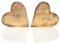 Logbuch-Verlag 2 goldene Holz Herzen zum Hinstellen braun Gold Geschenk Valentinstag Hochzeit Geburtstag 14 cm