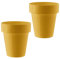 ECOMACETAS FLOWERPOT STORE Pot de fleurs en plastique jaune en plastique brillant design moderne (2, 14 cm)
