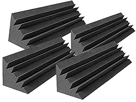 sunroot 4 StüCk Akustik Platten Studio Akustischer Schallschutz Schaum, Ton Behandlung Falle Ecke, Ton Platten Keile, 12X12X48Cm