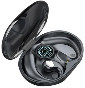 Open Ear Kopfhörer kabellos Bluetooth Sport Ohrhörer mit Ohrhaken Luftleitung Bone Conduction Headphones True Wireless Earbuds Ohrhörer mit Ohrbügel für Laufen Gym Radfahren Workout Sport Schwarz