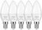 OUKAJO E14 LED Light Bulb,Small Edision Screw (SES) Candle, Energy Saving Light Bulb,5W(Equivalent to 40W) Warm White 3000K 450lm,5 Count (Pack of 1)