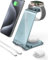 Induktive Ladestation Kompatibel mit Magsafe Ladegerät für iPhone 16 Pro/16/16 Pro Max/15 Pro/15/15 Pro Max, für Apple Watch 10/Ultra 2/SE/9/8/7/6/5/4/3/2, für AirPods 4/3/2/Pro (Blau)