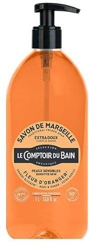 Le Comptoir du Bain Jabón Tradicional de Marsella con Flor de Naranjo 1 L