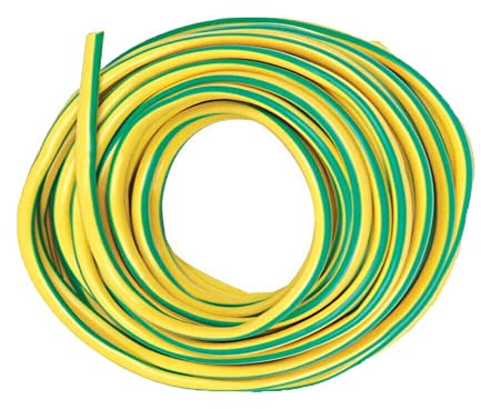 UKCABLE-TIES Electrical PVC Yellow/Green Earth Sleeving - 5M (3mm)