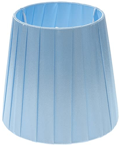 Mobestech Lampenschirm Blau Tuch Lampenabdeckung Trommel Ersatz Lichtsockel Für Kronleuchter Tischlampe Stehleuchte () Plissee Lampenschirm Tischlampe