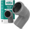 Millto™ Kunststoff Bogen 50x50 mm 90º PP-Bogen Abwasser Installation Rohrbogen Abwassersysteme Abflussrohr Anschluss Kanalisationsrohr Sanitärverbinder Armaturen für Entwässerungssysteme