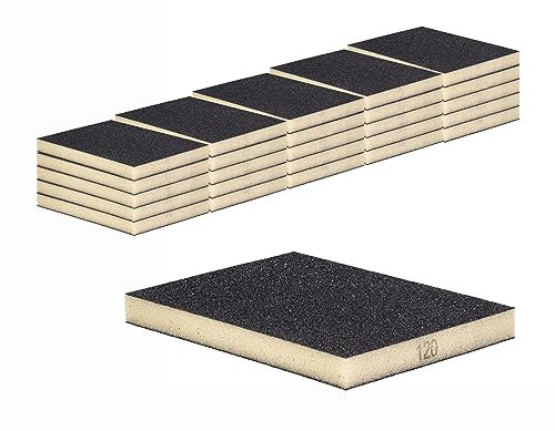 Schleifschwamm Schleifmatte 100 Stück Schleifschwämme Schleifmatten Grobe Körnung K120 für Holz Lack Metall Trocken u. Nass Schleifen waschbar u. wiederverwendbar