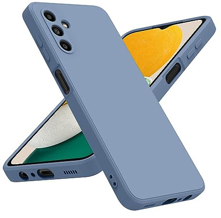 Wanme Hülle für Samsung Galaxy A13 5G Hülle/Samsung Galaxy M13 5G / Samsung Galaxy A04S, Ultra Dünn Silikon Handyhülle mit Mikrofaser Futter Stoßfeste Schutzhülle Hülle, Blau Grau