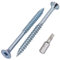 SKIR'CO (10 Pièces) Vis à Bois Acier Zingué 6,0 x 90 mm, Tête Fraisée Torx, Pour Aggloméré, Partiellement Filetées