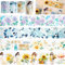 4 Rolle Washi Tape Set, PET Transparente Dekorative Aufkleber, Breit 6&7cm Dekoratives Klebeband mit Pflanzenaufkleber, Ästhetisches Washi Tape Wasserdicht für Bullet Journaling, Scrapbooking, Planner