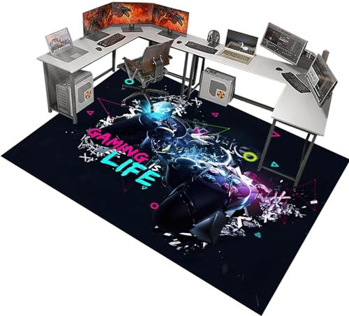 Tapis de Protection pour Chaise de Bureau, Tapis Gaming Sol, Tapis sous Chaise Bureaupour parquet, sols durs, Fauteuils de Gaming, Tapis pour Chaise de Bureau, Tapis de Sol Gamer 90 x 120 cm
