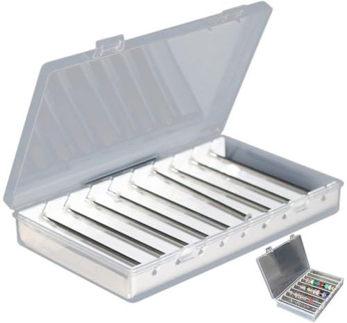 Danlai Acrylic Charm Bracelet Beads Display Tray Box with Cover Necklace Pearl Vintage Charms Storage Organizer Case