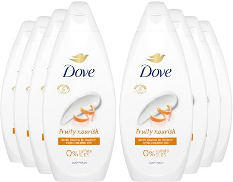 Dove Body Wash 0% Sulfate SLES for Women Made with Naturally Derived Cleansers and Plant Based Moisturiseres Gently Cleanses for Softer and Smoother Skin, 225ml