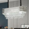 ZenithBeam Kristall Pendelleuchte Esstisch,Chrom 80cm GroßEr Pendelleuchten E14 K9 Oval HäNgelampe FüR Wohnzimmer KüChe, Schlafzimmer, Flur, Esszimmer