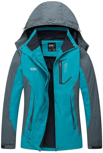 DCmount veste imperméable femme coupe vent veste de pluie à capuche softshell de randonnée anti-pluie