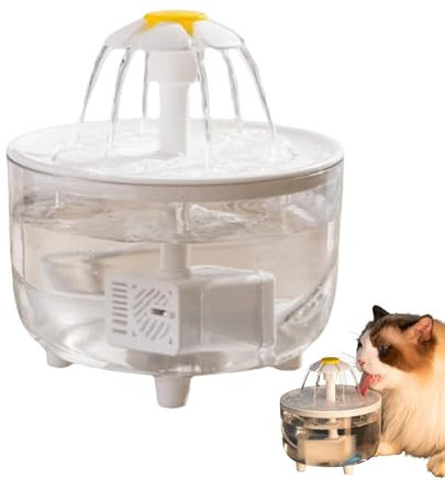 Fontaine a Eau Chat - 2L Fontaine à Eau pour Chat - Fontaine Eau Chat Ultra Silencieuse - Distributeur Eau Chat - Fontaine d'eau pour Compagnie avec Filtre - Convient à Plusieurs Animaux de Compagnie
