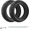 OUXI 10x2.5 Off Road Reifen für Ninebot F20/F40/G30/mi4 ULTRA/mi4,10 Zoll Vollgummireifen 60/70-6.5 mit Montagewerkzeug für Elektroroller, 10 x 2.5'' Scooter Ersatzräder für vorne(Schwarz 2 Stück)