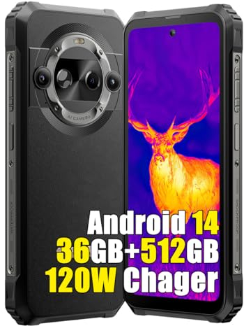 Blackview BL9000 PRO 5G Rugged Smartphone, 36GB+512GB Dimensity 8020 Android 14 Telefono Robusto, Termocamera+50MP, 8800mAh, 6.78 FHD+ 2.4K Cellulari Resistente IP68, 4G&5G,NFC,OTG,GPS, Nero