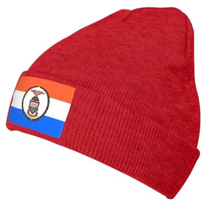 Winter Thermomützen Flagge des Bezirks Bronx Winter Hüte Mehrweg Mützen Grobstrick Thermo Strickmütze Für Skating Skifahren Sports