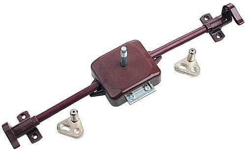 Serrure de Toilette Push-Lock Marron complète