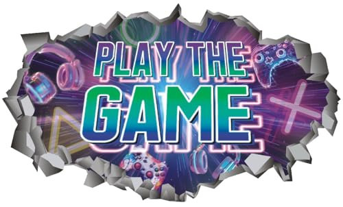 ANHUIB Gamer Wandtattoo,Wandaufkleber 3D Gaming,Game Wandtattoo Jugendzimmer Junge,Wandsticker Kinderzimmer Jungen,Bunt Gaming Aufkleber Jungen Schlafzimmer Spielzimmer Deko,Gamer Zimmer Dekoration