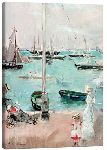 Posterlounge West Cowes, Isle of Wight Leinwandbild | 30 x 40 cm von Berthe Morisot Türkis Wandbilder Wanddeko