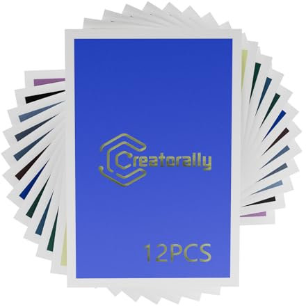 Creatorally Papier pour Gravure sur Verre, Couleur de Marquage Gravure Laser 27x39cm, Accessoires Matériaux pour Gravure Laser Coloration Non Métallique, Céramique, Acrylique, Pierre (12 Couleurs)