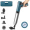 inShareplus Electric Toilet Plunger, Blue Toilet Unblocker Heavy Duty, High Pressure Plunger Kit with 3 Replaceable Heads, Plunger Sink Unblocker for Unblocking Toilets, Sink, Bathtub, Floor, Drain