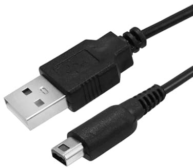 Cavo di Ricarica USB 1,2 m per 3DS / 2DS, compatibile con Nintendo DS, DSi, 3DS XL, New 2DS XL, nero, adatto a diversi modelli, perfetto per la casa e per i viaggi, giocare durante la ricarica