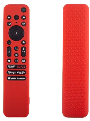 FTRONGRT Cover Compatibile con Sony RMF-TX800C RMF-TX810P RMF-TX810U RMF-TX811U, Ultrasottile e Leggero, Anticollisione Custodia Protettiva per Telecomando in Silicone. Rosso