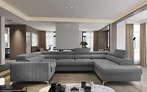 Generisch Couch Couchgarnitur Sofa Louis U Form Schlaffunktion Sofa Couch Wohnlandschaft Polsterecke (CO-LOU-RT-04VE)