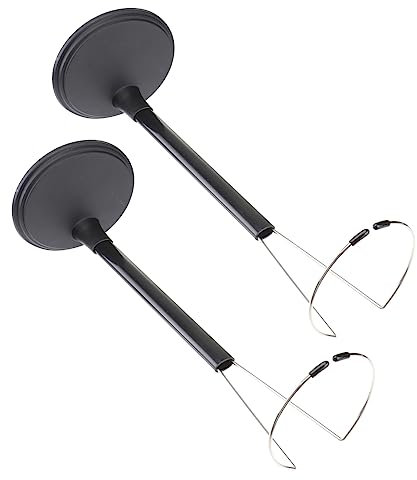 BESPORTBLE 2Pcs Portable Doll Display Rack for Dolls Height Sturdy Storage for Home and Store Organization Black Color