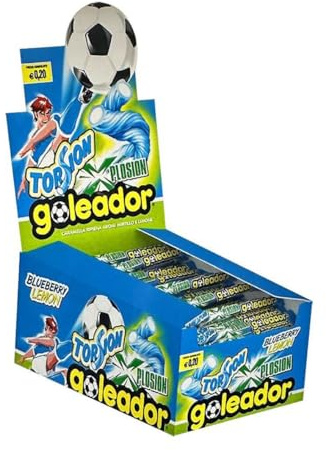 Caramelle Ripiene Xplosion Torsion Goleador Mirtillo e Limone Box da 150 pz