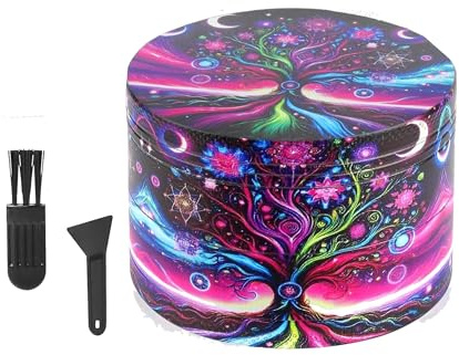 SiumPklay 40-Tooth Metal Herb Grinder with Unique Tree Design - Durable Zinc Alloy 4-Piece Set for Efficient Spice & Pollen Grinding, Head Chef & Kitchen Grinder
