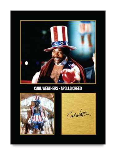 HWC Trading Carl Weathers Rocky Apollo Creed Geschenke Geducktes Signiertes Autogramm Foto für Fans von Film Memorabilien - A4 Nur Druck (ID-005248)