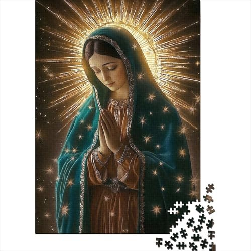 Religiöse Kunst Heiligenschein 1000 Teile Papier Puzzle für Erwachsene Gedächtnistraining Lernspiel Wanddekoration Religion Puzzle 52x38cm/1000pcs