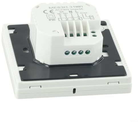 Digitales Raumthermostat, WLAN, programmierbar für Fußbodenheizung, Kesselsteuerung, funktioniert mit Siri, Alexa, Google Assistant, kein Hub erforderlich (Wasser-Fußbodenheizung/Gas 3 A)