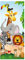 Bilderdepot24 Türtapete Dschungeltiere Cartoon II 90 x 200 cm - einteilig Türaufkleber Türfolie Türposter - Kinderzimmer Kinderbild Junge Mädchen Afrika Tiere