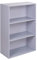 URBNLIVING Wide 3 Tier Wooden Grey Shelf Bookcase
