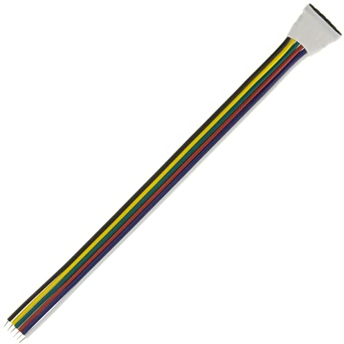 RGBW + CCT Steckverbinder, 6-PIN RGBW CCT Buchse > offene Kabelenden; 15cm Länge; LED RGBW CCT Streifen/Stripe