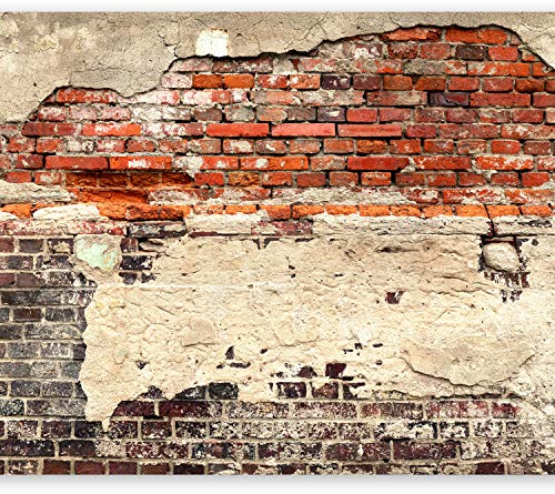 murando Fototapete selbstklebend 343x256cm Foto Tapete Tapetenfolie Möbelfolie Wandverkleidung Wandtapete Motivtapeten Bildtapete Wohnzimmer Schlafzimmer 3d Effekt Ziegel Ziegelstein f-A-0503-a-b