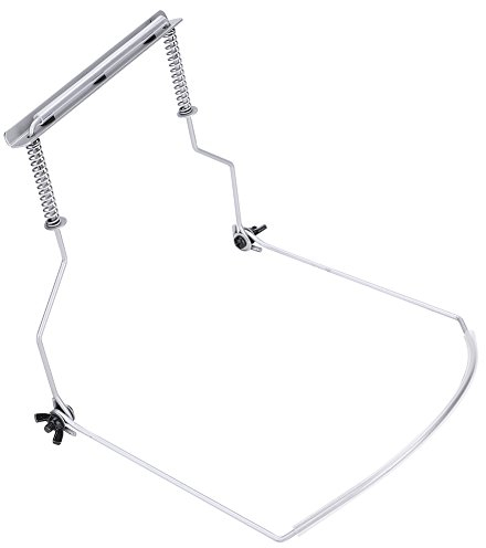 Dilwe Mundharmonika-Hals-Halter, Metall 10 Löcher, Hands Ständer, Verstellbare Zahnstange, Unterstützung um Hals für Mundharmonika
