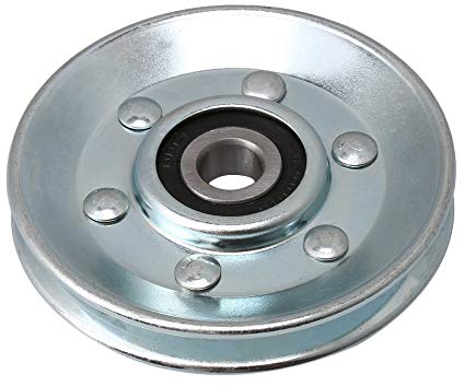 CNBTR Puleggia per cavi in ferro argentato, 10 x 73 x 11 mm, a forma di V, puleggia folle con cuscinetto per carico 215 kg, per attrezzi da palestra, garage